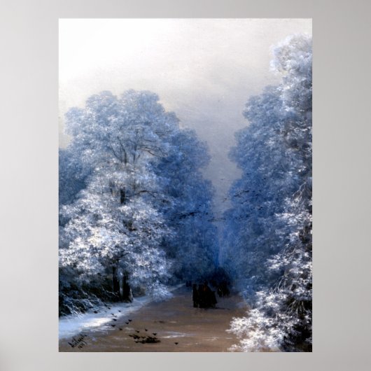 Aivazovsky - Winterlandschaft Poster (Vorne)