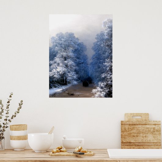 Aivazovsky - Winterlandschaft Poster (Küche)