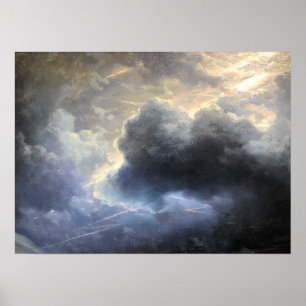 Aivazovsky - Wolkenfragment und Blitz Poster
