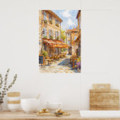 Aix En Provence Aquarell Vintage Reiseposter Poster (Küche)