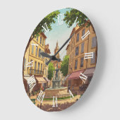 Aix-en-Provence France Travel Große Wanduhr (Winkel)