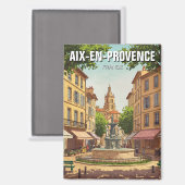 Aix-en-Provence France Travel Magnet (Vorderseite/Rückseite)