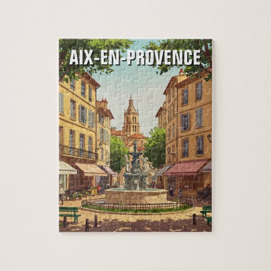 Aix-en-Provence France Travel Puzzle (Vertikal)