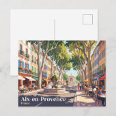 Aix-en-Provence Frankreich Postkarte (Vorne/Hinten)