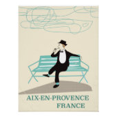 Aix-en-Provence Frankreich Reiseplakat Poster (Vorderseite)