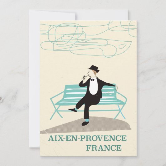 Aix-en-Provence Frankreich Reiseplakat Save The Date (Vorderseite)