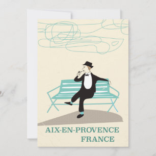 Aix-en-Provence Frankreich Reiseplakat Save The Date