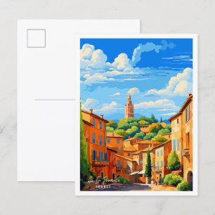 Aix En Provence Frankreich vintage Reiseillustrati Postkarte