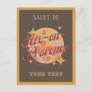 Aix en provence salut Retro Vintage Postkarte