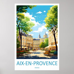 Aix En Provence Vintage Park Nationalplakat Poster