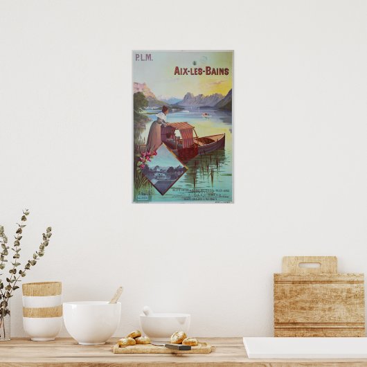 Aix-les-Bains, Frankreich, Reiseplakat Poster (Küche)