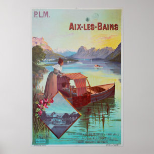 Aix-les-Bains, Frankreich, Reiseplakat Poster