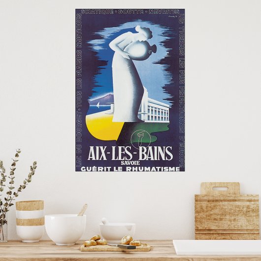 Aix Les Bains Vintage Travel Poster (Küche)