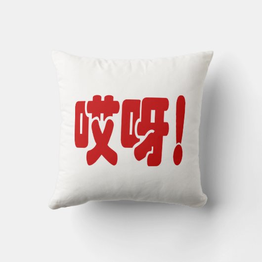 Aiya! 哎 呀! MACH! Chinesische Sprache Hanzi Kissen (Rückseite)