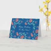 Aiyana Floral Batik Happy Birthday Sister Card Karte (Gelbe Blume)