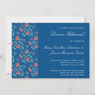 Aiyana Floral Batik Probe Abendessen Einladung 3