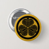 Aizu hollyhock(19) button (Vorne & Hinten)