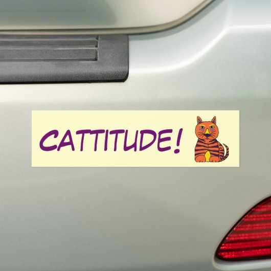 AJ Cattitude! Autoaufkleber (Auf Auto)