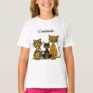 AJ - Funny Cattitude Cat Shirt