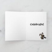 AJ- Funny Puppy Dog Playing Trumpet Cartoon Karte (Innenseite)