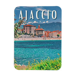Ajaccio Foto Vintage Magnet