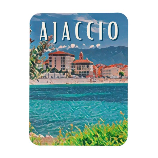 Ajaccio Foto Vintage Magnet (Vertikal)