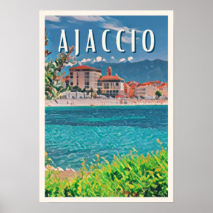 Ajaccio Foto Vintage Poster
