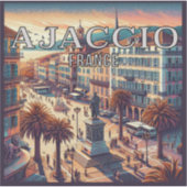 Ajaccio France 3 Inch Vinyl Sticker (Vorderseite)