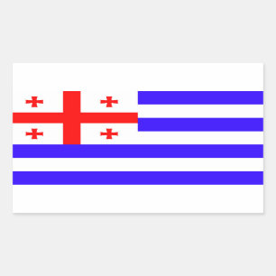 Ajaria Adjaria Adjara Republik Flaggensymbol georg Rechteckiger Aufkleber