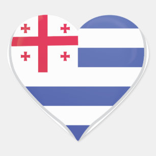 Ajaria-Liebe-Fahne-Herzensticker Herz-Aufkleber