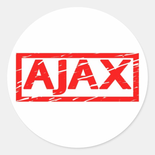 Ajax-Briefmarke Runder Aufkleber (Vorderseite)