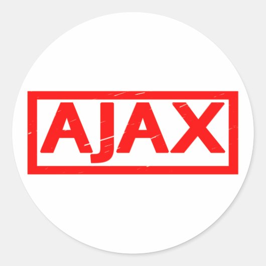 Ajax-Briefmarke Runder Aufkleber (Vorderseite)