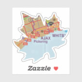 Ajax ON Painted Map Aufkleber (Blatt)