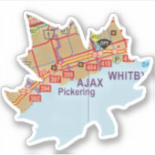 Ajax ON Painted Map Aufkleber (Vorderseite)