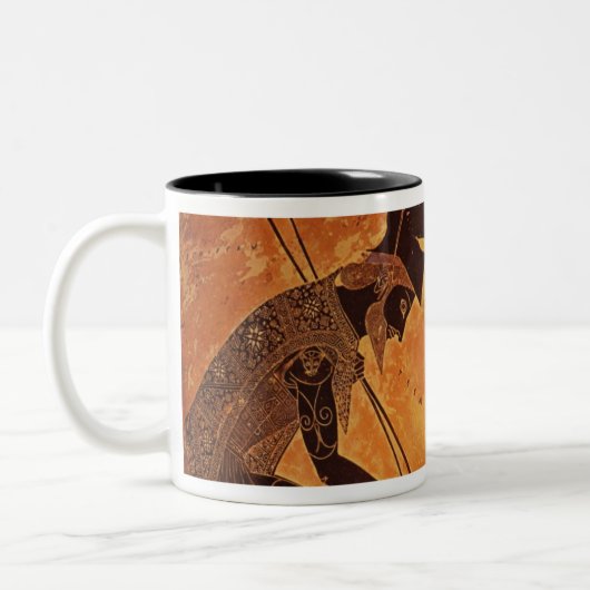 Ajax und Achilleus durch Exekias Tasse (Links)