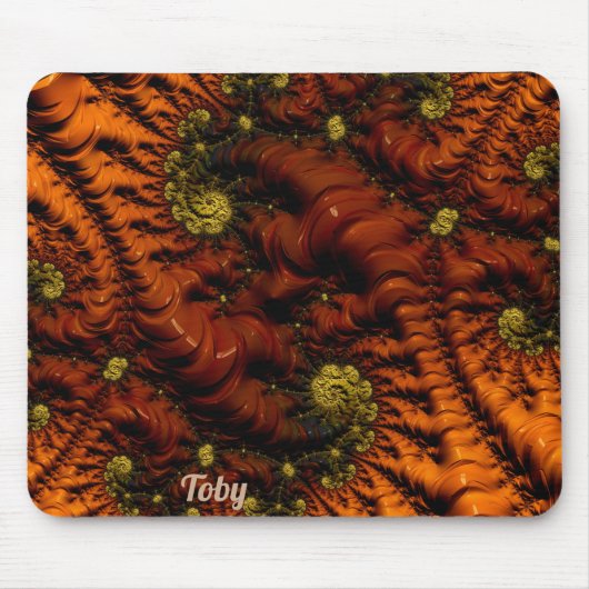 AJAY ~Personalisiertes Fraktal Design ~ Earthy Wor Mousepad (Vorne)
