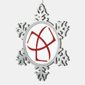 AJC Schneeflocke-Verzierung Schneeflocken Zinn-Ornament (Rechts)