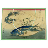 Aji & Ebi - Hiroshige farbenfroher japanischer Fis Große Geschenktüte (Vorderseite)