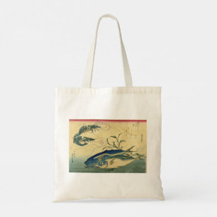 Aji & Ebi - Hiroshige farbenfroher japanischer Fis Tragetasche