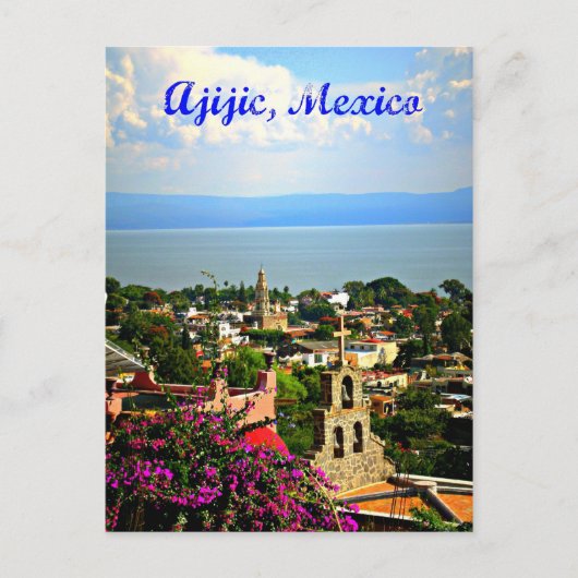 Ajijic Village Mexico Postcard Postkarte (Vorderseite)