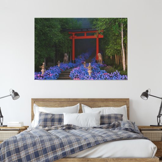 Ajisai no Kaidan Leinwanddruck (Insitu (Schlafzimmer))