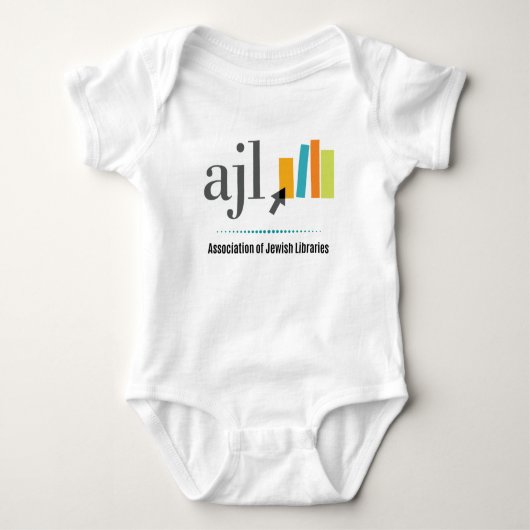 AJL-Logo und Text Baby Strampler (Vorderseite)