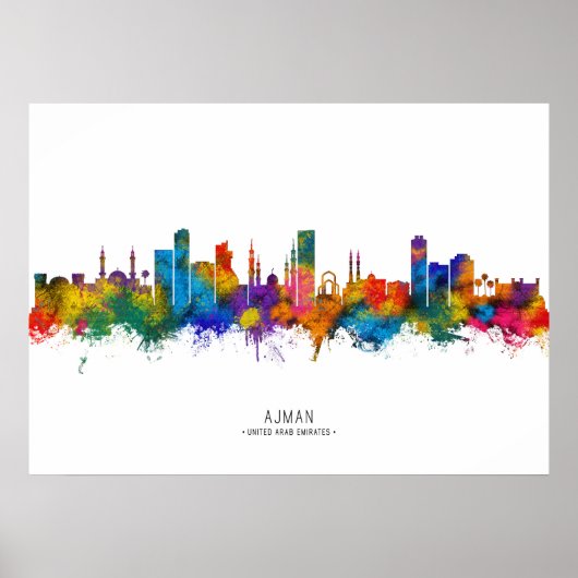 Ajman UAE Skyline Poster (Vorne)