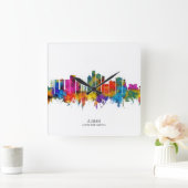 Ajman VAE Skyline Quadratische Wanduhr (Zuhause)