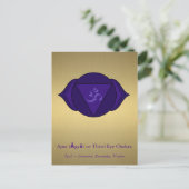 Ajna (Āgyā) oder Dritte Eye Chakra Postcard Postkarte (Stehend Vorderseite)