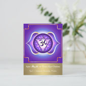 Ajna (Āgyā) oder Dritte Eye Chakra Postcard Postkarte (Stehend Vorderseite)