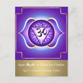 Ajna (Āgyā) oder Dritte Eye Chakra Postcard Postkarte (Vorderseite)