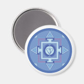Ajna Chakra Mandala (Third eye chakra) Magnet (Vorderseite/Rückseite)
