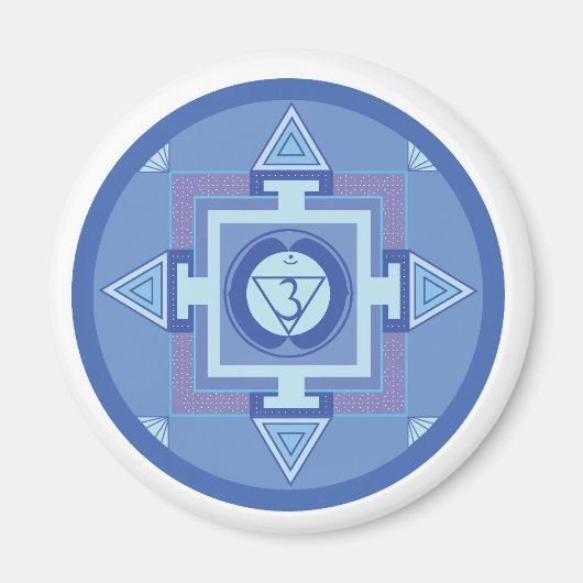 Ajna Chakra Mandala (Third eye chakra) Magnet (Vorne)