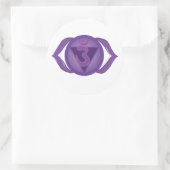 Ajna oder Third eye Chakra Classic Round Sticker (Tasche)